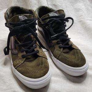 Vans Sk8-Hi Slim Cutout Suede Green M 6.5 W 8